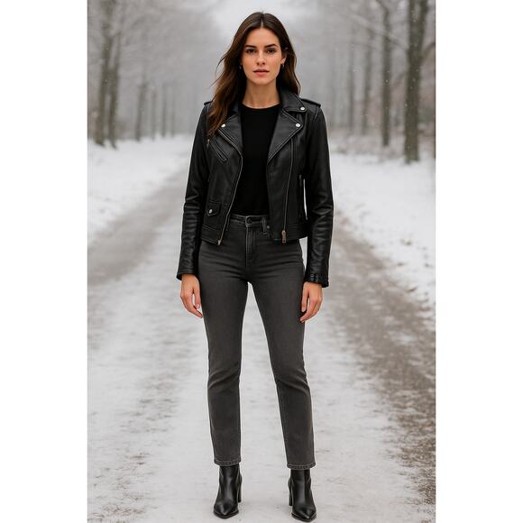 AGOLDE SZ 25 Riley High Rise Straight Crop Color Sector/Gray - Picture 2 of 7